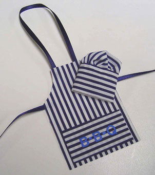 Dollhouse Miniature Striped Chef Set